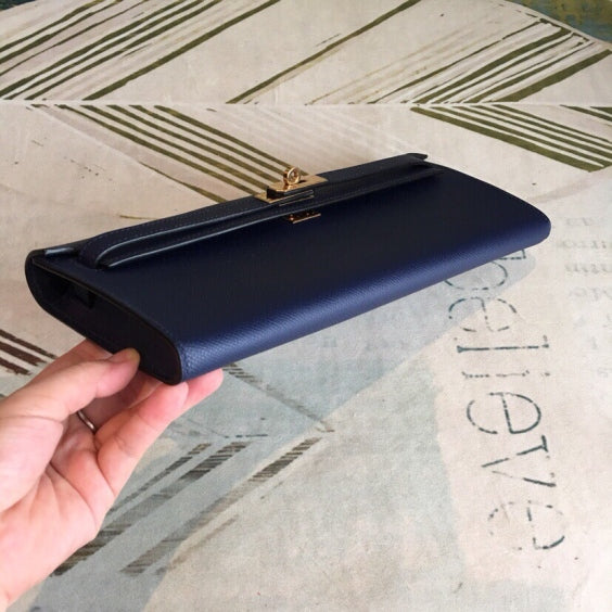In Stock! Kelly Cut 31 Clutch – Royal Blue Epsom Leather, Premium Craftsmanship, Chic Evening Bag